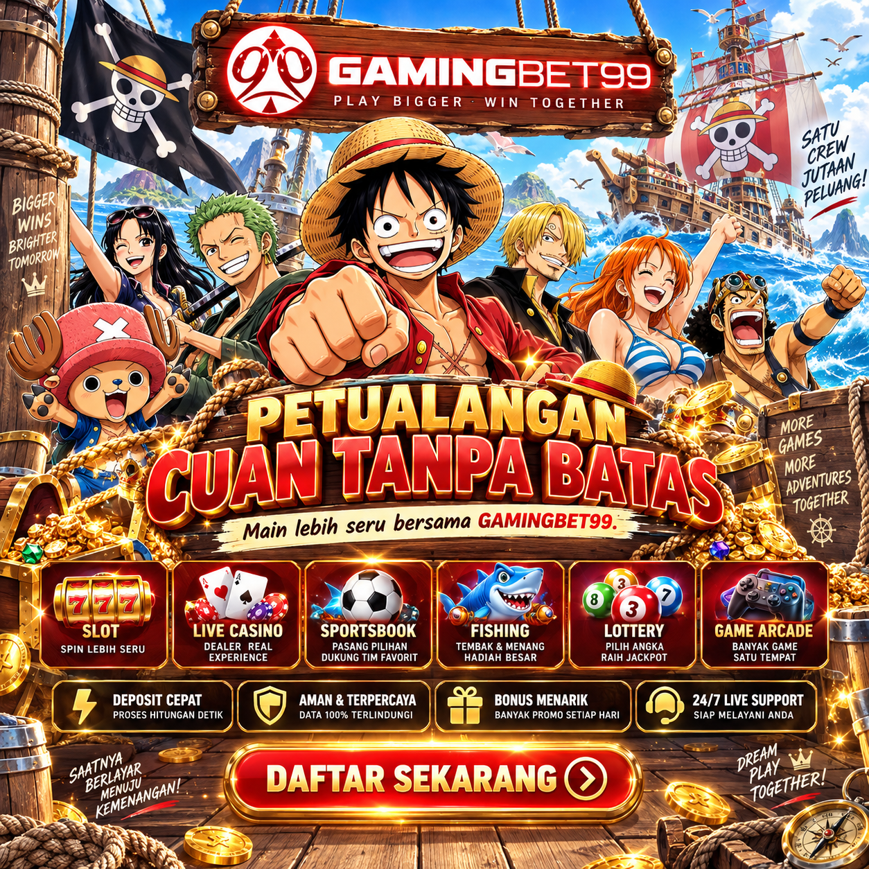Petualangan GAMINGBET99 dengan kapal bajak laut dan harta karun